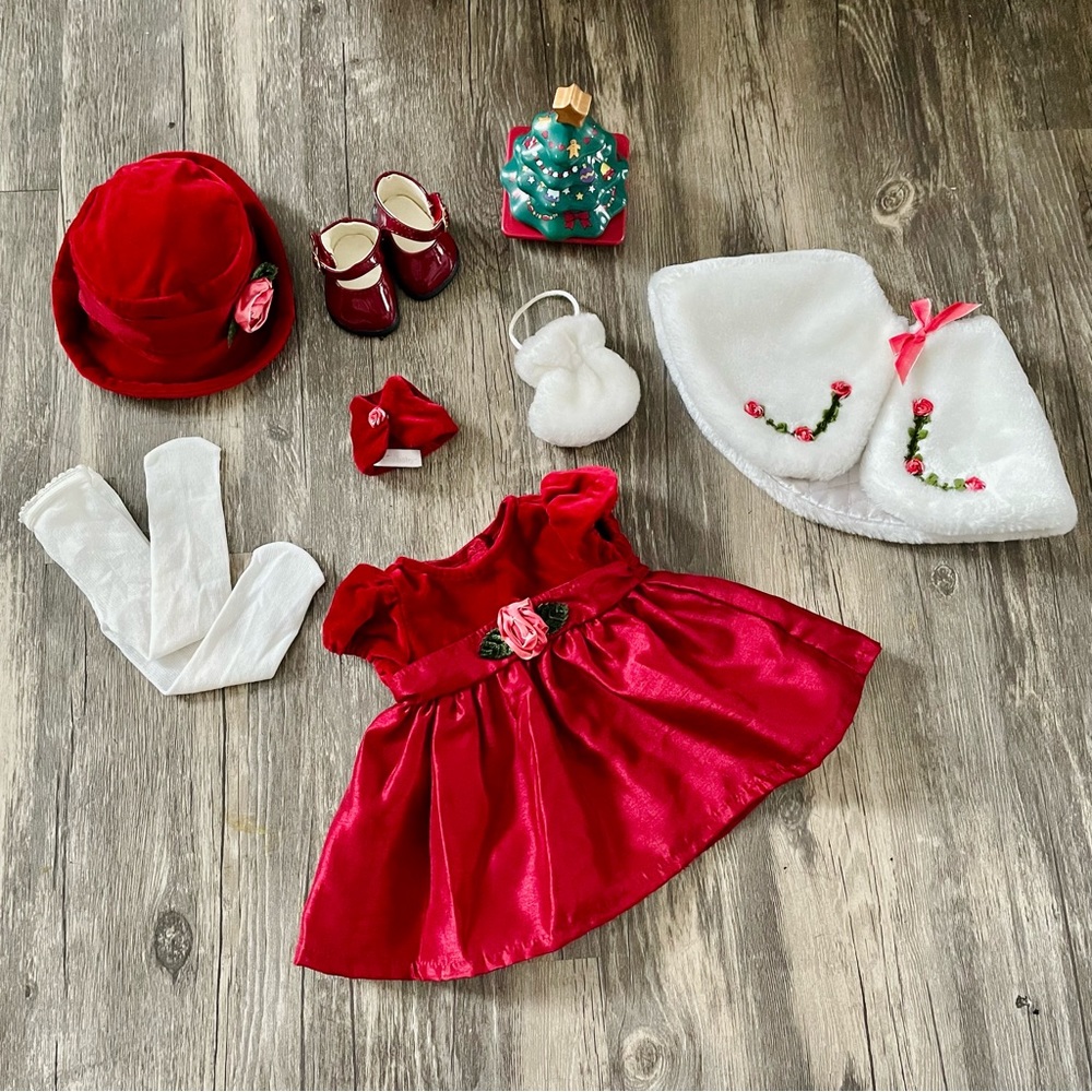 American Girl Bitty Baby Rosy Red Holiday Set 2004